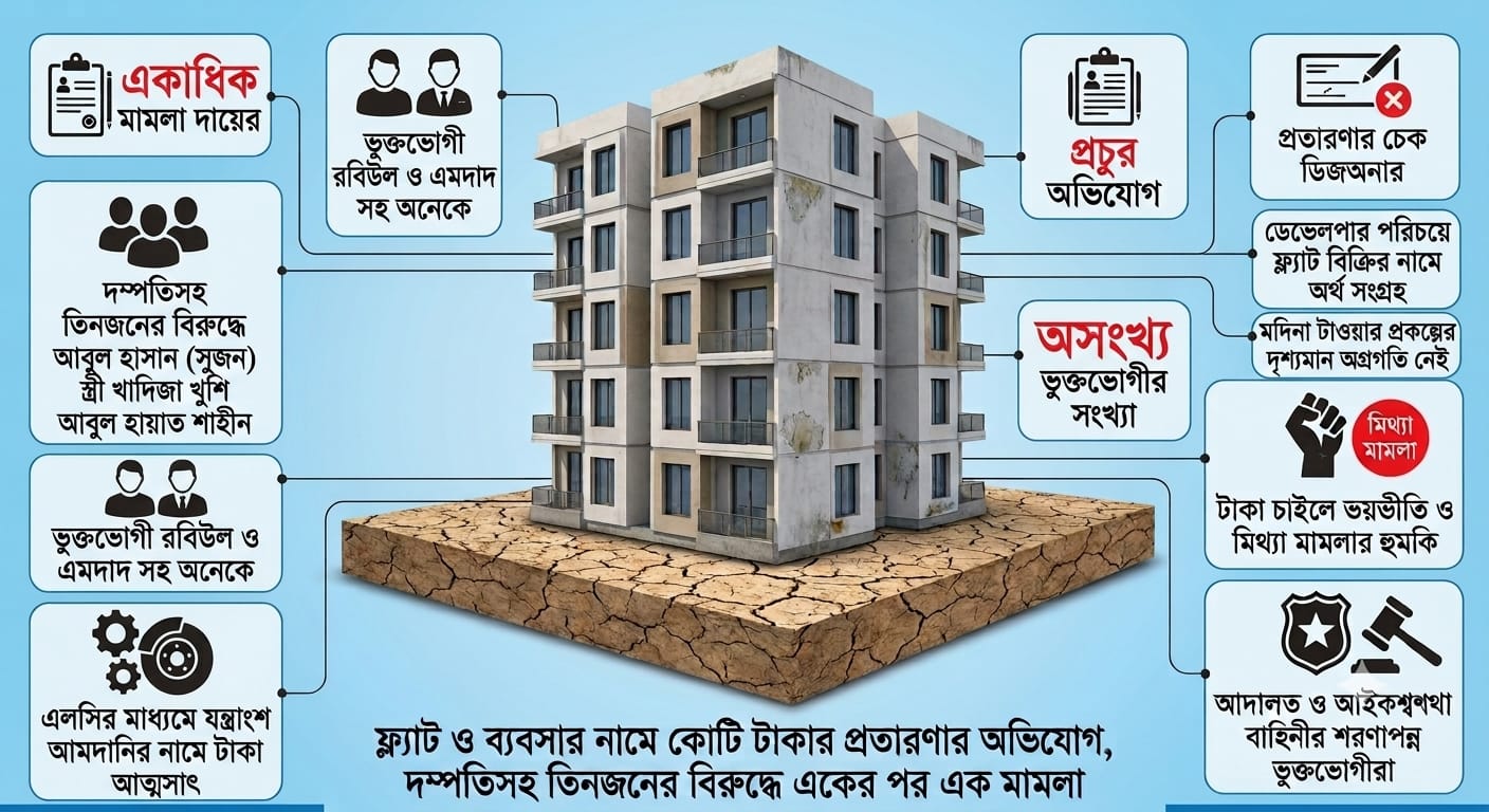 ফ্ল্যাট ও ব্যবসার নামে কোটি টাকার প্রতারণার অভিযোগ