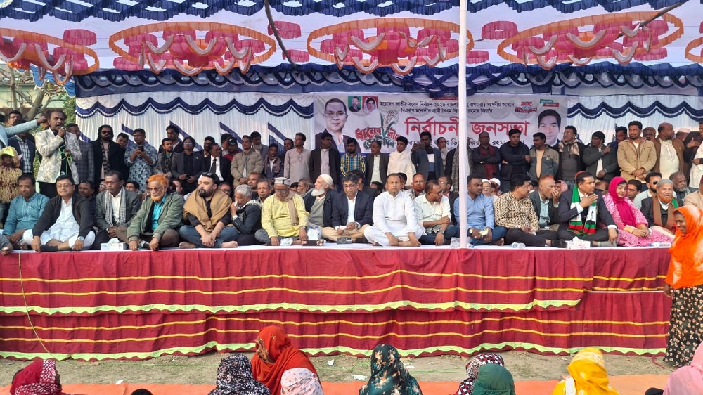বাগমারায় নির্বাচনী জনসভায় ঐক্যের বার্তা এক কাতারে বিএনপির সব পক্ষ
